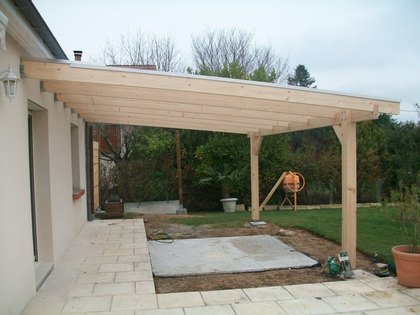 pergola 6.00 x 4.50 metres sapin Toiture polycarbonate